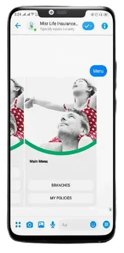 digital chatbot menu